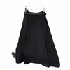 150kg Plus Taille Hanche Femme 164 Automne Taille haute A-Line Costume Jupe plissée Noir 5XL 6XL 7XL 8XL 9XL 10XL 21zv #