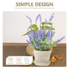 Decorative Flowers Home Decor Artificial Flower Pot Decorations Lavender Plant Office Potted Plants