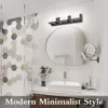 Tipace Dimmbare, moderne LED-Waschtischleuchte mit 5 Lichtern für Badezimmer – nach oben und unten gerichtete Chrom-Badezimmer-Wandleuchten über dem Spiegel – weißes Licht 6000 K