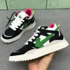 Mid-top fora do escritório sapatos casuais setas verdes em ambos os lados sola de borracha branca cinta de renda designer homens mulheres tênis moda tendência de alta qualidade com caixa original