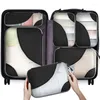 Förvaringspåsar 6 Set Packing kuber för resväskor Travel Essentials Anti-Tear Bagage Orangörer Tillbehör Kläder