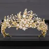 Luxury Fabriqué à la main Baroque Rhinest Crystal Mariage de mariage Couronne Bridal Hair Accory Queen Party Crowns for Wedding Pageant i5f4 #