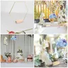 Party Decoration Metal Floral Hoops Centerpiece Hexagon Wreath Rings Wedding With Base