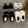 Pantofole con fondo spesso Bao Head peluche Mezza resistenza femminile 2024 Autunno e inverno indossano cotone carino