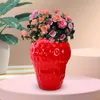 Vases Strawberry Bud Vase Centerpieces Minimalist Flowers Holder Plants Pot Flowerpot For Office Party Drawing Room Cabinet