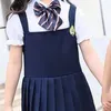 子供韓国の学校のユニフォーム幼稚園プライマリ90-160cm男の子の女の子のチョッキベストタイdrセット衣料品スーツe1va＃