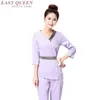 donne Spa massaggio estetista uniforme bellezza sal waitr belle uniformi femminile hotel clinica pantaloni abiti abbigliamento DD1092 Y x9pc #