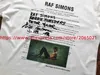 T-shirts hommes bonne qualité 2024ss Raf Simons mode T-shirt hommes style d'été Raf Simons blanc femmes vintage T-shirt J240330