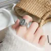 Rings Silvology 925 Sterling Silver Maria Rings 그림 빈티지 텍스처 여성을위한 우아한 세련된 반지 우정 보석 매력