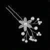 Grampos de cabelo Barrettes Flor Branca D Hairpin Pearl Pins Jóias Acessórios para Mulheres Cabeça Ornamentos Hairpins Headwear Drop Delivery Ha Otank