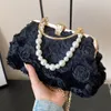 Diseñador Vintage Women Bead Frs Shell Clip Lock Bolsas Rosa Blanco Perla Bolsos y monederos Cadena Bolsas de hombro Fiesta Embrague 036b #