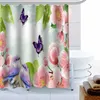 Shower Curtains ShunQian Custom Butterfly Curtain Polyester Fabric Bath Screens For Bathroom 3D Waterproof Hook