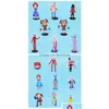 アニメマンガワンピースパープルハロウィーン人形魔法の置物6PCSモデルおもちゃの子供漫画のフィギュアポッセヴィンテージドロップ配信dhxgm