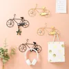 Hooks Hook Storage Home Decor Hanger Bicycle Shape Wall Art Iron Coat Hats Key Chain Rack Holder Decora