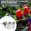 Autres fournitures d'oiseaux Coupes de plats d'alimentation pour animaux de compagnie Facile à installer Bol en acier inoxydable durable pour petits animaux furets