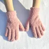 Mannen voor dames fleece dikke werkhandschoenen winter houden warme pluche harige volle vingers zachte elastische casual vaste fietshandschoenen