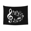 Tapissries Music Festival Musical Note Tapestry Home Decor Anpassad hippie vägg hängande för vardagsrum