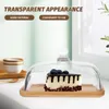 Dijkartikelen Sets Dessert Pastry Plee Cake Glazen boter Dish met deksel Handige ladehouder Pan