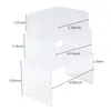 Hooks 3Pcs Acrylic Display Risers Transparent Jewelry Stand Props Ornaments Doll Organizer For Cabinets Retail Stores