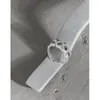 Anelli a grappolo Design Superficie irregolare Micro zircone intarsiato Anello aperto in argento sterling S925 per donna