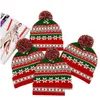 Gorro / Gorros de calavera Invierno Hombres Mujeres Gorro cálido Verde y rojo Copo de nieve Parejas Sombrero acanalado Grueso de punto Regalo de Navidad Entrega de gota DHBTB