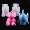 Baking Moulds 3D Elephant Silicone Mold Handmade DIY Crystal Resin Mould Keychain Making Tools Accessories