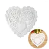 Pillow 100 Pcs Floral Love Heart Table Mats Paper Doilies Hollow Out Placemats Cake Baking
