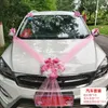 Decorative Flowers Wedding Car Ribbon Kit Front Flower Decoration Artificial Bows For Door Handles Rearview