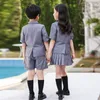 uniformes de maternelle, uniformes de classe de style anglais pour enfants, uniformes d'été à manches courtes pour l'école primaire, ensemble R2be #