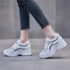 Brand Wedge Shoes Fashion designers white Sneakers Women leather thicksoled tennis Sports shoes woman Zapatillas Mujer 240320