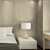 Wallpapers Roll Wallpaper Plain Straw Texture Linen Bedroom Living Room Office For Modern Walls W62