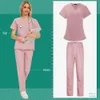 Anpassad tryckt logotyp andningsbar unisex medicinsk enhetlig ljus tunn sjuksköterska skrubber set kirurgisk skönhet sal spa pet work wear kostym 238c#