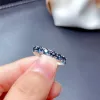 Ringar Leechee London Blue Topaz Ring M Natural Gemstone Jewelry for Young Girl Birthday Present Real 825 Sterling Sier2468348 Drop Deliv Dhd8T