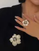 Pins Brooches Elegant Fashion White Flower Pearly Zircon Womens Brooch Pin Luxury Vintage Jewelry Accessory Drop Delivery Otskh
