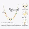 Colliers En-Fashion Collier en acier inoxydable Gold Colorful Gem Collit Pendant Colliers Fashion Bijoux Colllares Para Mujer P223285