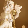 Orologio da donna Orologio da polso retrò Piccolo orologio da donna al quarzo classico ovale in oro impermeabile in acciaio inossidabile leggero di lusso 240320