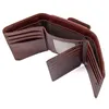 Cicicuff RFID Blockering av äkta läder män plånbok märke manliga plånböcker anti-skanning äkta läder kort handväska med myntficka G2FO#