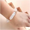 Bangle Arcylic Vintage Marble Grain Curved Bamboo Tube Women Bangles Fashion Smyckesgåvor till hennes Lady Armband Drop Delivery Armele Otuhj