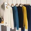 Simple étiquetage Hem Slit Knit Sweater Femmes Plus Taille Automne Hiver Casual Vêtements LG Manches Jumpers Courbe Pulls tricotés A5tN #