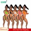 Arbeitskleider 5 Sets Bulk Großhandel Bademode Frauen Sexy Rückenfreier Verband-BH Kurzer Minirock 3-teiliges Bikini-Set Badeanzug Strandanzüge 7095