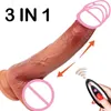 Nxy Dongs Dongs realistico vibratore del pene del pene telescopico riscaldamento in silicone femminile per g Spot stimolazione anale vibratori delle donne 240330