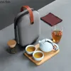 Juegos de té Juego de té de viaje de cerámica Taza instantánea Una olla Dos tazas Portátil al aire libre