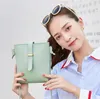 Yeni mini kadın moda gündelik crossbody paketi pu deri fermuar su geçirmez kova çantası katı taşınabilir cep telefonu torbaları