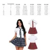 tiaobug giapponese School Girl uniforme vestito bianco manica corta T-shirt Top gonna a pieghe Cosplay coreano ragazze studente Costume Set u3kM #