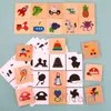 Intelligentie Speelgoed Montessori Houten Schaduwpuzzelspellen voor kinderen Voertuig Dieren Cognitie Matching Toy Leren Onderwijs Bordspel Dhz8J