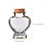 Vases 2 pcs mini parfums souhaitant une bouteille de bouteille transparente jars romantique récipient de verre de bricolage