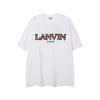 Langfan Lanvin Chengyi ten sam produkt prosty haftowany przemysł haftowany T-shirt męski i kołnierz nici damskich