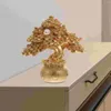 Flores decorativas cristal dinheiro árvore bonsai desktop ornamento decoração sorte resina clássico estilo chinês estátua de escritório