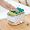 Liquid Soap Dispenser 2 Press-typ kökskrubbbox leveransorganisator pump i 1 badrumsverktyg tvättmedel