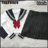Black Gray Navy Orthodox Colled Style日本の学生ユニフォームJKユニフォームスーツ正統派セーラースーツプリーツスカートクラススーツM1ZG＃